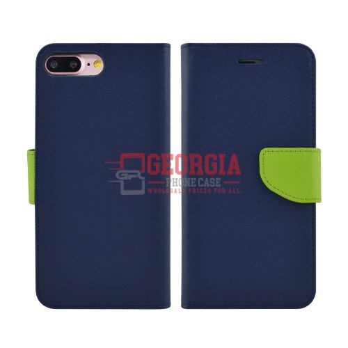 D80-Blue 5.5inch iPhone 6 Plus 6s Plus 7 Plus 8 Plus Dual Color Ultra Magnetic Detachable Wallet Flip Leather Case With Card Slot – Georgia Phone Case