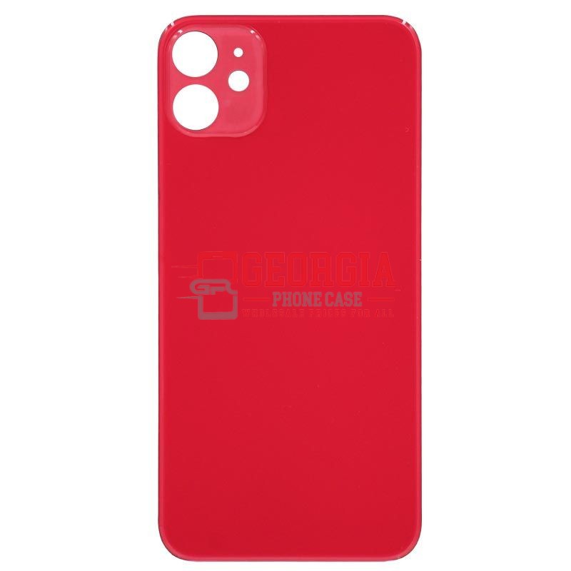 D1069 - Red iPhone 116.1 inches (Big Hole} Back Glass Cover Premium