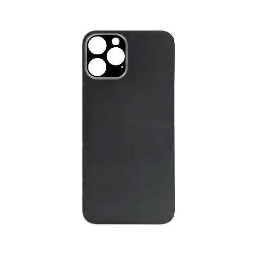 D1472 - Black iPhone 12 Pro Max Glass Back Cover Premium Quality ...