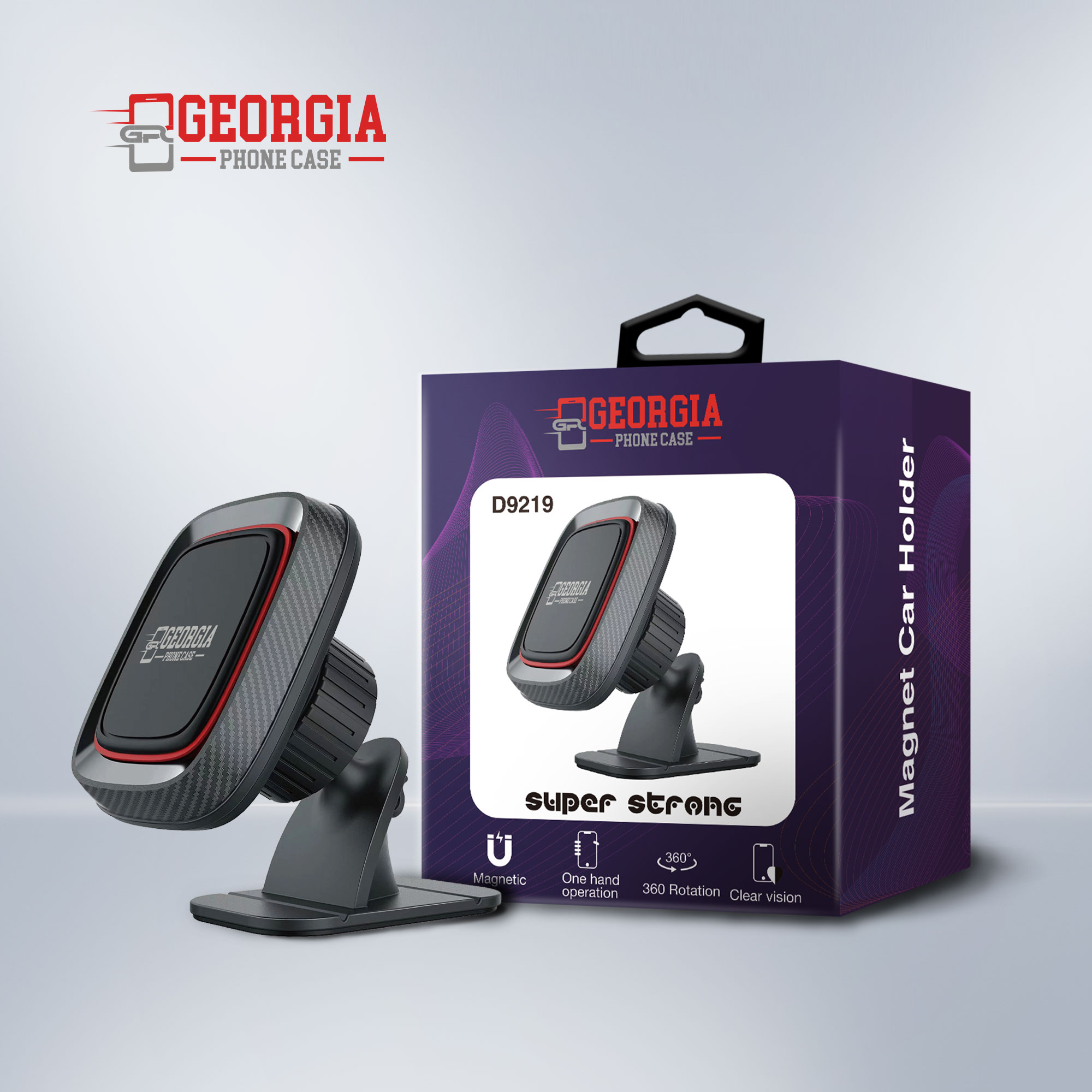 D9219 –  Heavy Duty Car Holder Stick On Dashboard Magnetic Car Mount Holde…