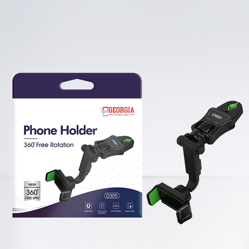 D305 –  Car Phone Holder Stand 360 Degree Mobile Cell  Mirror Mount GPS Su…