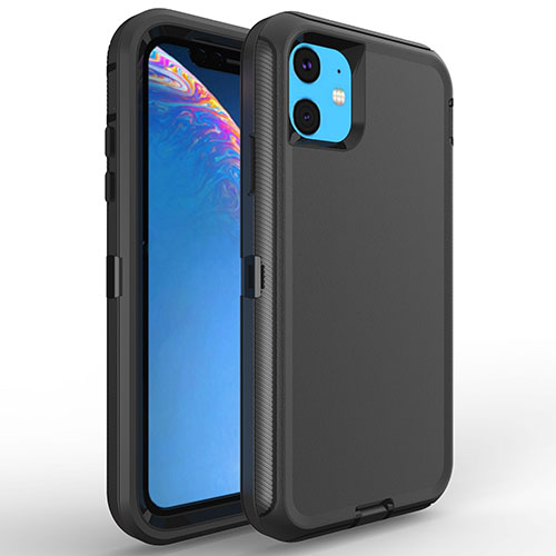 Sale! D365 – Black iPhone 11 6.1 inch 3 in 1 Hybrid Robot Hard Case Heavy …