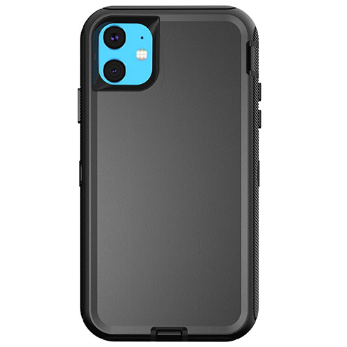 Sale! D365 – Black iPhone 11 6.1 inch 3 in 1 Hybrid Robot Hard Case Heavy …
