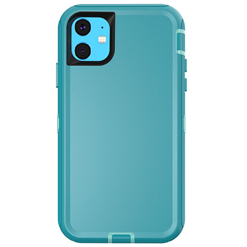 Sale! D368 – Blue iPhone 11 6.1 inch 3 in 1 Hybrid Robot Hard Case Heavy D…
