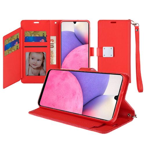 D731- Red iPhone 14 Pro Wallet ID Card Holder Case Cover – Georgia Phone C…