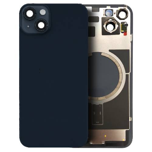 D8153- Black BACK GLASS W/ CAMERA LENS / STEEL PLATE / WIRELESS NFC CHARGING MAG…